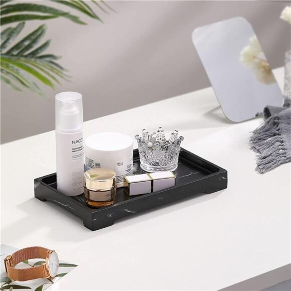 Vanity Tray, Bathroom Tray Toilet Tank Storage Tray, Resin Kitchen - Picture 5 of 7